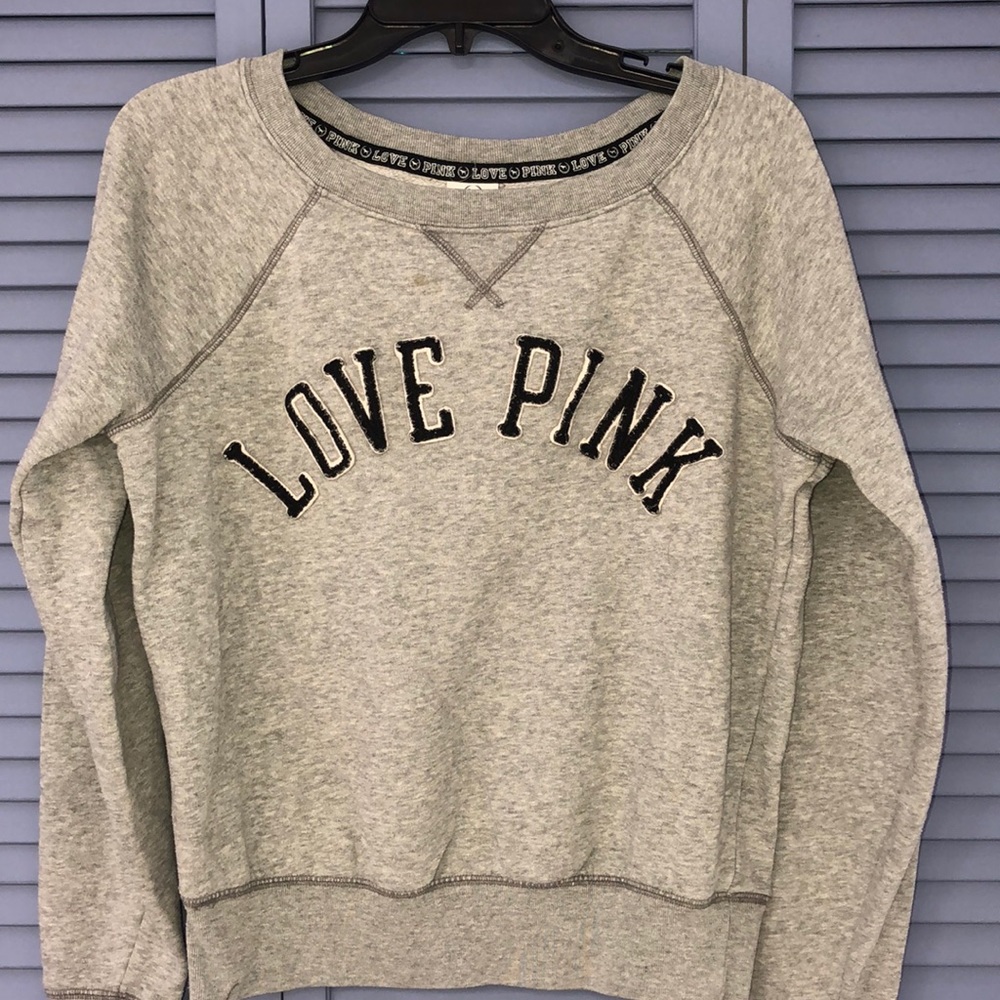 PINK Gray Sweatshirt